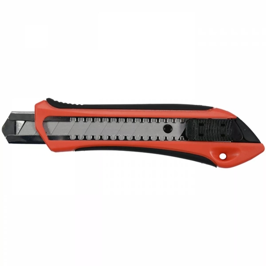 Нож YATO YT-75072 с выдвижным лезвием и отломными сегментами 18 мм, SK5, ABS/TPR, фиксатор, F 20N - 1