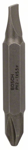 Біта двостороння Bosch Extra-Hart S 1.0x5.5/PH 2 x 45 мм Біта двостороння Bosch Extra-Hart S 1.0x5.5/PH 2 x 45 мм