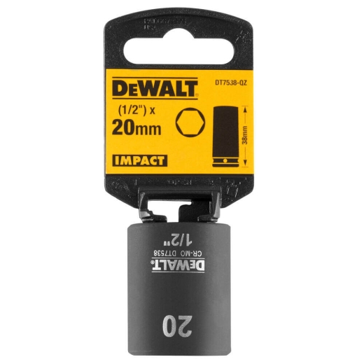 Головка торцевая ударная короткая DeWALT DT7538 IMPACT - 2