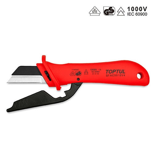 Нож для снятия изоляции с пяткой TOPTUL 1000V VDE SFAC5018V4 - 1