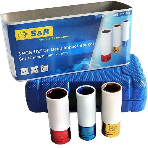 Набор торцевых головок S&R 1/2, 3 шт. - 4