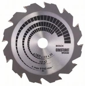 Диск пильный Bosch Construct Wood 160х20/16, Z12 Диск пильный Bosch Construct Wood 160х20/16, Z12