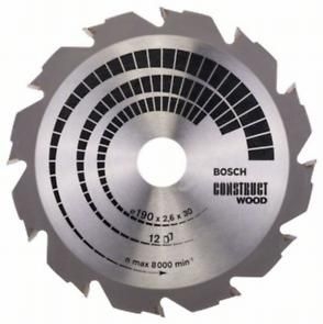 Диск пильный Bosch Construct Wood 190х30, Z12 Диск пильный Bosch Construct Wood 190х30, Z12
