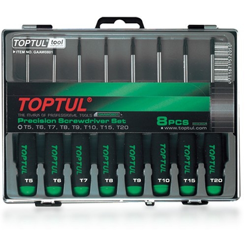 Набор отверток для точных работ TOPTUL (T5-T20) 8 ед. GAAW0801 - 1