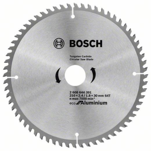 Диск пильный Bosch Eco for Aluminium 210х30, Z64 Диск пильный Bosch Eco for Aluminium 210х30, Z64