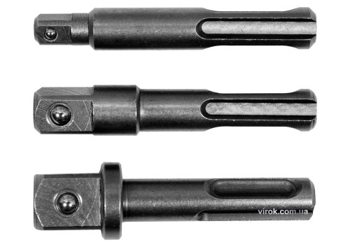 Держатели-адаптеры торцевых головок YATO YT-04686 SDS+ - квадрат 1/4", 3/8", 1/2", 3 шт Держатели-адаптеры торцевых головок YATO YT-04686 SDS+ - квадрат 1/4", 3/8", 1/2", 3 шт