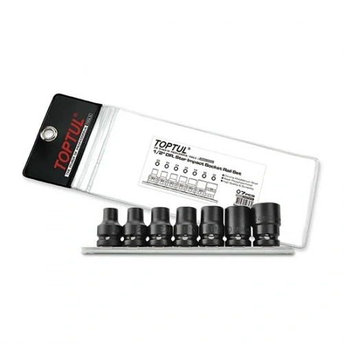 Набор головок ударных TOPTUL TORX 1/2" E10-E24 7 ед. GDAG0701 Набор головок ударных TOPTUL TORX 1/2" E10-E24 7 ед. GDAG0701
