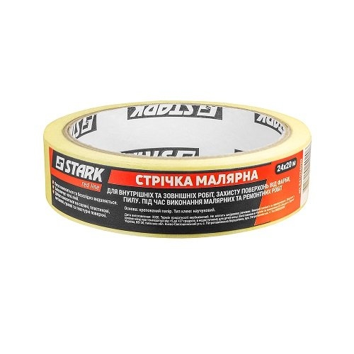 Малярська стрічка Stark стандарт жовта 24х20м - 2