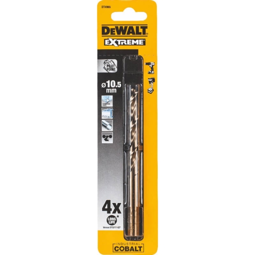 Сверло по металлу EXTREME2 кобальтовое HSS-E 10,5x133x84 мм DeWALT DT4965 Сверло по металлу EXTREME2 кобальтовое HSS-E 10,5x133x84 мм DeWALT DT4965