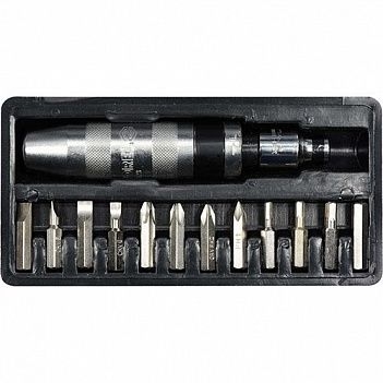 Отвертка ударная VOREL 65123 12 насадок, комплект 14 шт Отвертка ударная VOREL 65123 12 насадок, комплект 14 шт