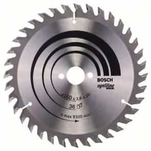 Диск пильний Bosch Optiline Wood 160 x 20/16, Z36 Диск пильний Bosch Optiline Wood 160 x 20/16, Z36