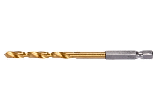Свердло по металу з шестигранним хвостовиком 1/4" YATO YT-44761 HSS-TIN 5 x 106/52 мм Свердло по металу з шестигранним хвостовиком 1/4" YATO YT-44761 HSS-TIN 5 x 106/52 мм