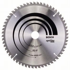 Диск пильний Bosch Optiline Wood 254 x 30 x 2,0 мм, Z60 Диск пильний Bosch Optiline Wood 254 x 30 x 2,0 мм, Z60