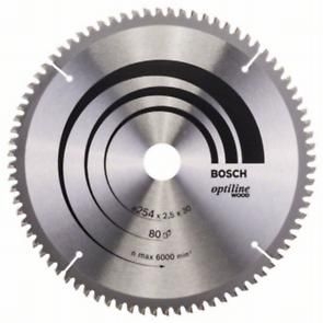 Диск пильний Bosch Optiline Wood 254 x 30, Z80 Диск пильний Bosch Optiline Wood 254 x 30, Z80