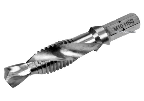 Свердло-мітчик YATO YT-44847 М10 х 1.5 мм, HSS М2, HEX-1/4", l= 59/15 мм - 1