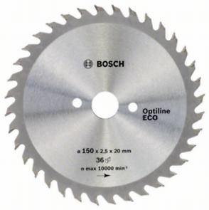 Диск пильний Bosch Optiline Wood ECO 150 x 20/16, Z36 Диск пильний Bosch Optiline Wood ECO 150 x 20/16, Z36