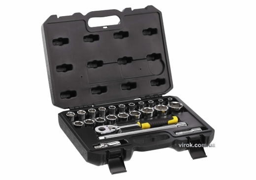 Набір головок торцевих STANLEY STMT82830-1 1/2", з інструментами, в пластиковому футлярі, 24 шт. - 1