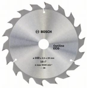 Диск пильний Bosch Optiline Wood ECO 160 x 20/16, Z18 Диск пильний Bosch Optiline Wood ECO 160 x 20/16, Z18