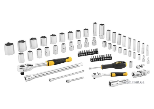 Набор головок торцевых и отверточных насадок STANLEY STMT82831-1 1/4", 1/2", с инструментами, в футляре, 72 шт. - 1