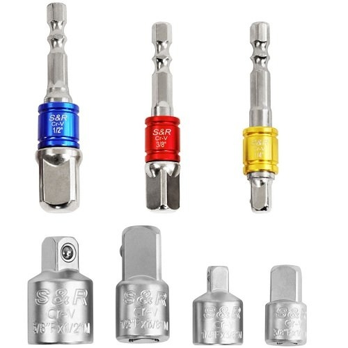 Набор переходников к торцевым головкам S&R 7 шт. - 6