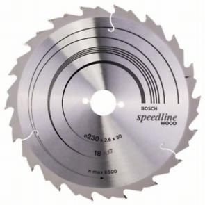 Диск пильный Bosch Speedline Wood 230 x 30, Z18 Диск пильный Bosch Speedline Wood 230 x 30, Z18