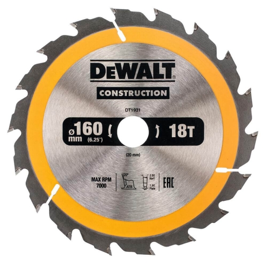 Диск пильный DeWALT DT1931 СONSTRUCTION - 1