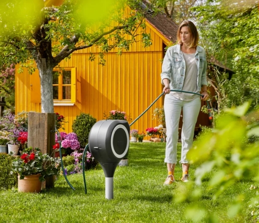 Катушка Gardena RollUp S наземная автоматическая белого цвета + набор для полива, 15 м (18606-20.000.00) - 6