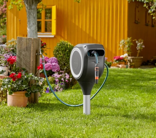 Катушка Gardena RollUp S наземная автоматическая белого цвета + набор для полива, 15 м (18606-20.000.00) - 5