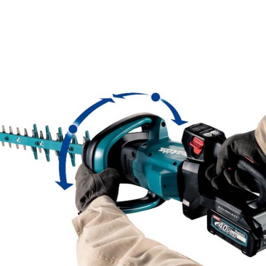 Аккумуляторный кусторез Makita XGT 40 V Max, 600 мм, аккумулятор 2.5Аг 2 шт, зарядное устройство Makita (UH008GD201) - 4