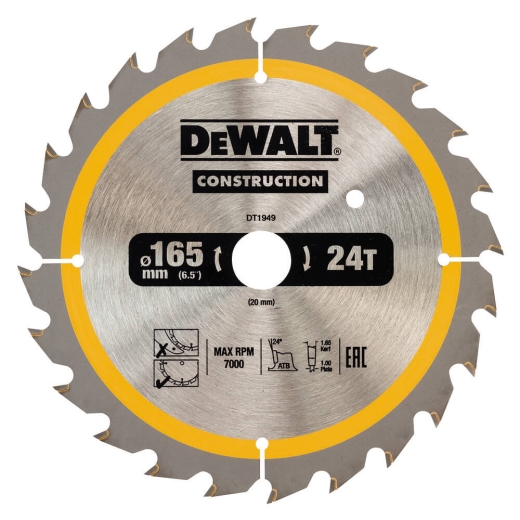Диск пильный DeWALT DT1949 CONSTRUCTION - 1