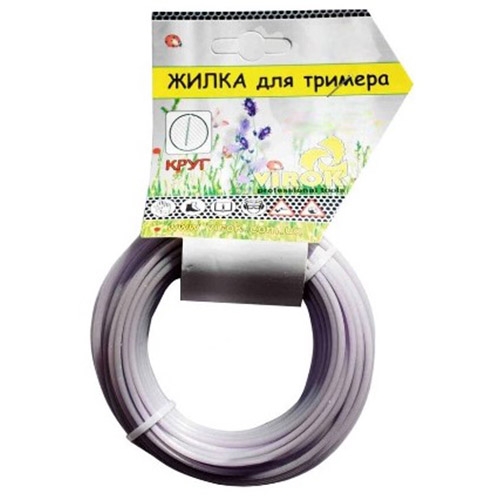 Жилка для триммера VIROK "КРУГ" 2.7 мм x 15 м Жилка для триммера VIROK "КРУГ" 2.7 мм x 15 м