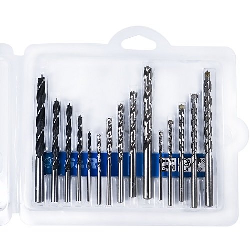 Набір свердел S&R Meister 15 шт (метал, дерево, бетон) - 2