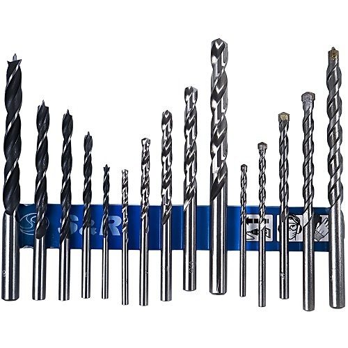 Набір свердел S&R Meister 15 шт (метал, дерево, бетон) - 3