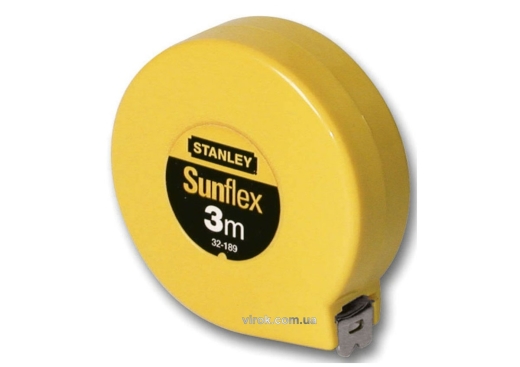 Рулетка STANLEY 0-32-189 "Sunflex" 3 м. без фіксатора - 1
