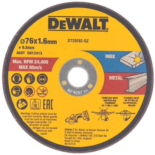Набор кругов отрезных DeWALT DT20592 - 2 Набор кругов отрезных DeWALT DT20592 - 2