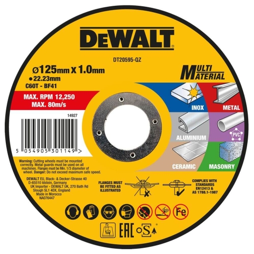 Круг відрізний DeWALT DT20595 MULTI-MATERIAL - 1