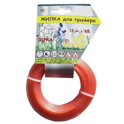 Жилка для тримера VIROK "ЗІРКА" 3.0 мм x 15 м - 1