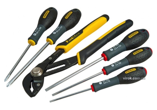 Набор отверток STANLEY FMHT0-62639 "FatMax", 5 шт. и клещи переставные, 254 мм - 1