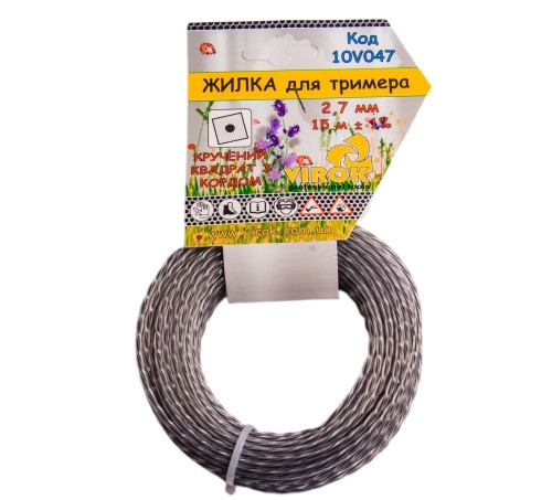Жилка для тримера VIROK 10V047 "Подвійна з кордом" - 1