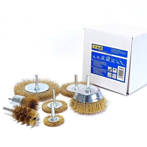 Набор щеток S&R для дрели 7 шт 6 мм - 1