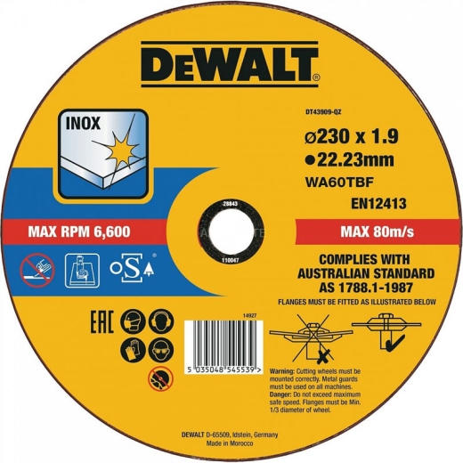 Круг отрезной DeWALT DT43909 Круг отрезной DeWALT DT43909