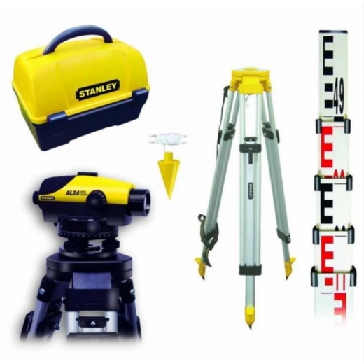 Нівелір оптичний STANLEY 1-77-160 "AL24 GVP" з штативом і геодезичною лінійкою 5 м - 2