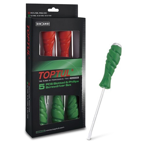 Набор ударных отверток TOPTUL SUPER GRIP 5 ед. GAAE0509 Набор ударных отверток TOPTUL SUPER GRIP 5 ед. GAAE0509