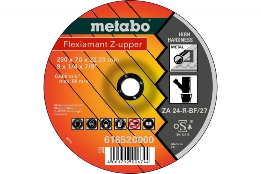 Зачисний диск Metabo Flexiamant Z-UPPER, 230X7,0X22,23 мм, SF 27 616520000 - 1