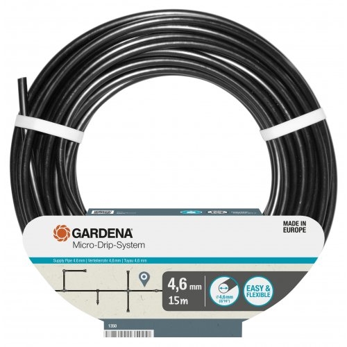 Шланг подающий Gardena Micro-Drip-System 4,6 мм, 15 м (01350-20) - 2