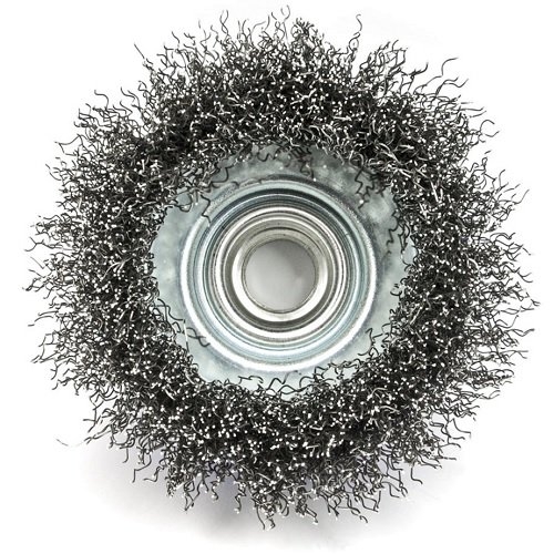 Щетка чашечная S&R 136133075 рифленая проволока 75 мм - 4