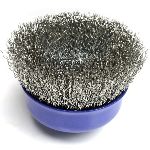 Щетка чашечная S&R 136133075 рифленая проволока 75 мм - 2