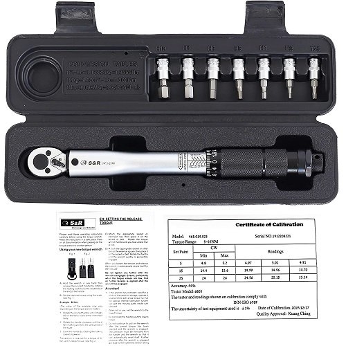 Ключ динамометричний S&R 465014025 + 7 біт - 2