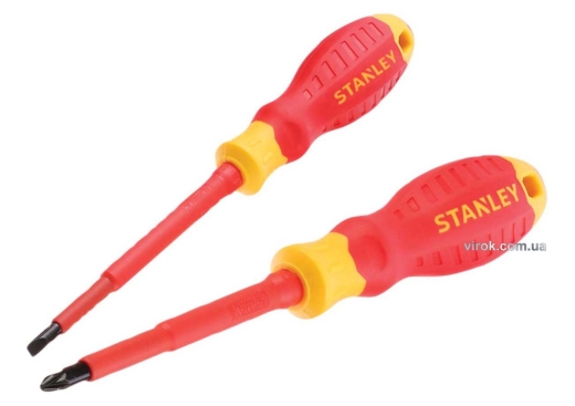 Набор отверток диэлектрических STANLEY STHT60030-0 PZ2, SL4 x 100 мм, 2 шт - 1