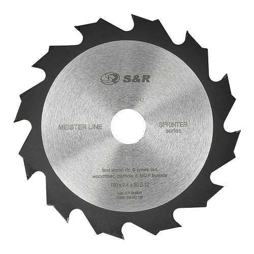 Диск пильный S&R Meister Sprinter 190x30x2,4 мм, 12Z (240012190) Диск пильный S&R Meister Sprinter 190x30x2,4 мм, 12Z (240012190)